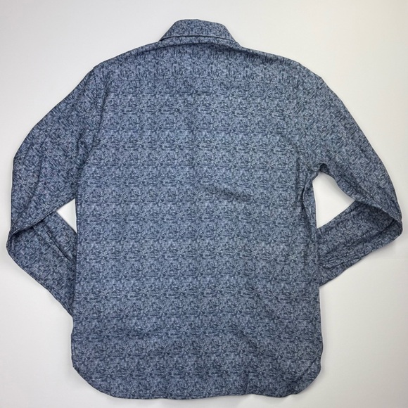 Patrick Assaraf Navy Blue Button Down Shirt Medium NWT $245 - Picture 5 of 10